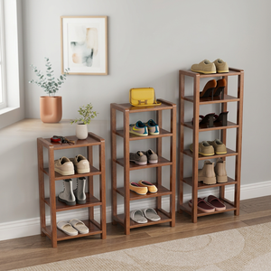 Meuble à chaussures moderne en bois, autoportant, à plusieurs niveaux, gain de place, pour entrée, salon, mobilier de maison - Product Image 1
