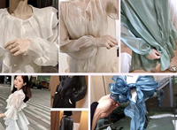 Tissu en satin organza Lily, fil brillant haute brillance, doux et lisse, pour robe de mariée Hanfu et tissu de voiture