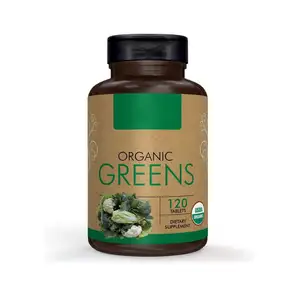 Private Label Fruit and Veggie Superfood powder Vitamins with Essential Nutrients for Immune Support super Greens Tablets