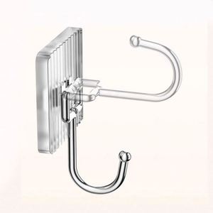 Multi-purpose Plastic Wall Mounted Towel Hooks Organizer Behind-door <b>Key</b> Cloth <b>Hanger</b> Rack for Bathroom Robe Towel Holder Tools - Product Image 4