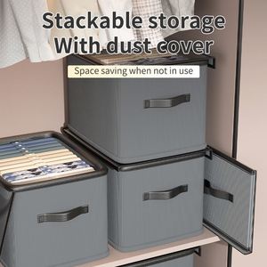 Nouvelle boîte de rangement pliable pour vêtements, organiseur de rangement pour jeans avec couvercle - Product Image 4