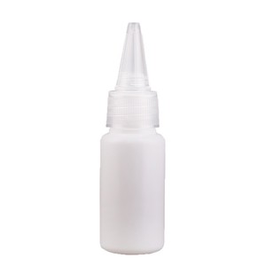 Botella Takamasa con Boquilla Puntiaguda Blanca de 14 mm de Altura y 3.9 mm de Diámetro, Botella de Plástico HDPE Recargable y Exprimible para Uso Cosmético - Product Image 1