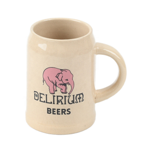 Jarra de <span class=keywords><strong>Cerveza</strong></span> de Cerámica Pink Elephant de Delirium Beers, 0.5L, con Logotipo Personalizado, Estilo Alemán, para Bar o Fiesta - Product Image 1