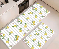 Tapis de sol ergonomique anti-fatigue floral moderne et minimaliste pour la maison, idéal pour les cuisiniers et les boulangers qui restent debout toute la journée – Votre pieds vous remerceront !