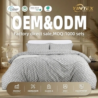 Parure de lit Yintex OEM ODM, motif flèches grises, en microfibre polyester, décoration intérieure, certifiée Oeko-Tex, linge de lit durable
