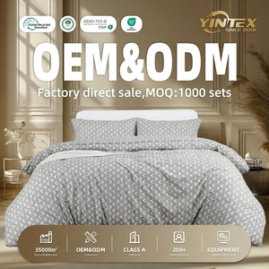 Set Copripiumino Yintex OEM ODM con Stampa Frecce Grigie, in Microfibra di Poliestere, Decorazione Casa, Certificato Oeko-tex, Biancheria da Letto Resistente - Product Image 1