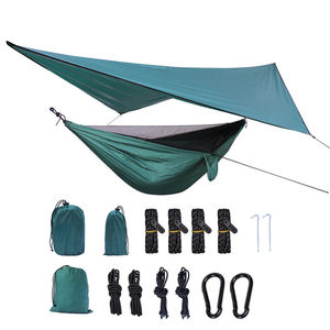 Carpa impermeable personalizada para acampar al aire libre, dosel, <span class=keywords><strong>hamaca</strong></span> táctica, lona, Kit para 2 personas, <span class=keywords><strong>hamaca</strong></span> colgante, tienda columpio - Product Image 2