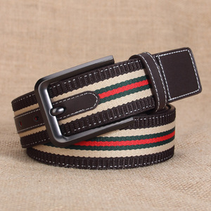 Modern Men’s Fashion Belt – Scratch-Resistant Woven Fabric with Adjustable Fit, Factory Direct Supply - Product Image 1