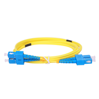 Kabel Patch Fiber Single Mode G657A1/A2 SC UPC-SC UPC Duplex 3.0mm untuk Penggunaan Dalam Ruangan FTTH, Kompatibel dengan Jaringan 5G