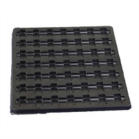 Plateau de Support intérieur antistatique noir PET PS pour pièces industrielles de PCB électroniques plateau en plastique d'emballage blister de chiffre d'affaires