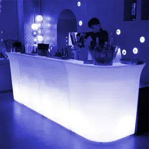RGB 파티 사용 방수 조명 바 테이블 라이트 LED 바 테이블 가구 도매 바 카운터