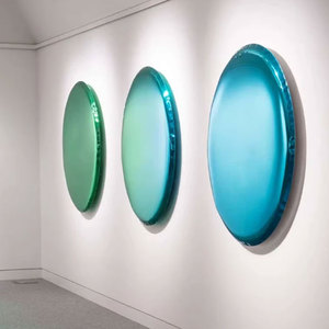 Decorazione da <span class=keywords><strong>Parete</strong></span> Moderna per Soggiorno, Scultura Rotonda in Acciaio Inossidabile con Superficie <span class=keywords><strong>a</strong></span> Specchio Argento Lucido - Product Image 6