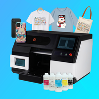 Máquinas de Impresión de Inyección de Tinta UV Digital de Cama Plana con Disolvente Ecológico A3, Automáticas, de Escritorio, para la Industria, OEM ODM, 1200 DPI, Pantalla Táctil