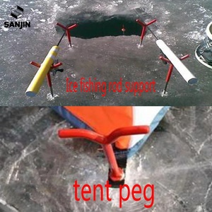 สกรูยึดตะปูเจาะน้ำแข็ง ตะปูเต็นท์ หัวสกรูเจาะ คันเบ็ดตกปลา อุปกรณ์ตกปลากลางแจ้งในฤดูหนาว - Product Image 5