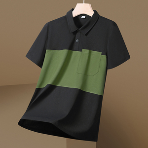 2025 été nouveau polo hommes à manches courtes T-shirt été glace soie séchage rapide mince revers demi manches décontracté mode chaude - Product Image 3