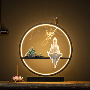 <span class=keywords><strong>Encens</strong></span> à reflux néo-chinois Zen-Anneau de lampe créatif en céramique Little Daruma Water Drop Sansheng Ornement pour la décoration intérieure - Product Image 1