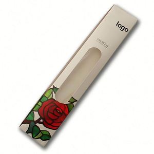 Boîte d'emballage personnalisée pour extensions de cheveux, longue et rectangulaire, noire, avec fenêtre transparente en PVC, doublure en éponge portable, laminage mat - Product Image 2