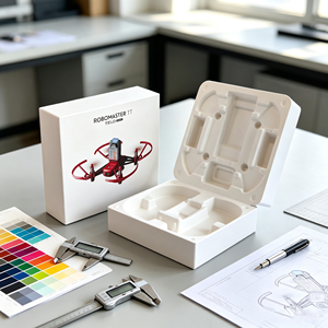 Boîte d'emballage personnalisée pour drone Robomaster TT, boîte en papier pour drone Tello Talent avec <span class=keywords><strong>insert</strong></span> en pulpe moulée - Product Image 2