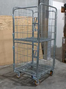 Chariot pliable en acier chromé avec design de type tiroir industriel, fonction anti-choc, capacité de 600-800 lb - Product Image 3