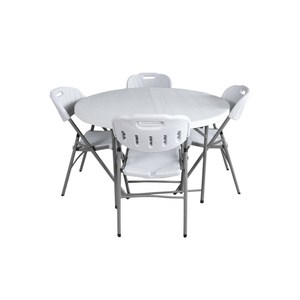 Table Ronde en Plastique Blanche pour Mariage, Table à Manger, Mobilier d'Hôtel, Prix Usine - Grande Vente - Product Image 5