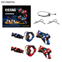 2 pistolets laser interactifs électriques pour jeu multijoueur, avec cibles et récepteur de gilet, pour enfants