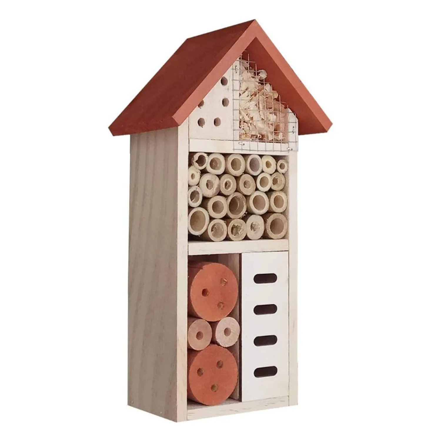 Hôtel d'insectes suspendu pour abeille papillon coccinelles habitat d'insectes bénéfiques maison d'insectes en bois