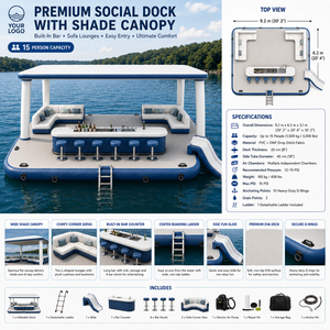 Isla Flotante Inflable Premium con Forma de <span class=keywords><strong>Castillo</strong></span> para Alquiler en Resorts, Lagos y Marinas, Suministro al por Mayor, Exportación, Suministro B2B - Product Image 2