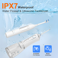 Kit de soins dentaires 2 en 1 H2ofloss : Brosse à dents électrique et irrigateur buccal électrique pour le nettoyage des dents