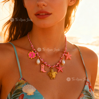 Collier ras du cou en acier inoxydable bohème DIY, best-seller Muses Jewel, étoile de mer, coquillage, perle, tortue, cristal, pierre