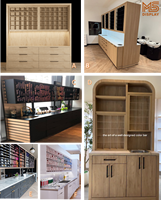 Mobilier de salon haut de gamme, fabricant chinois, comptoir en bois et marbre noir avec miroir, pour salon de coiffure et de beauté, design pour magasins aux États-Unis et au Canada