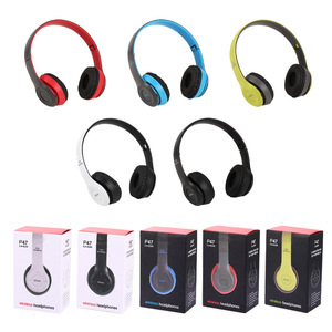 Gran oferta de auriculares inalámbricos P47 TWS Ecouteurs con función de llamada Fone inalámbricos con línea auxiliar y auriculares compatibles con tarjeta TF - Product Image 2