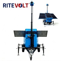 Ein mobiler solarbetriebener CCTV-Anhänger mit Solar-Sicherheitskameraturm wird zur Überwachung in Naturreservaten eingesetzt.