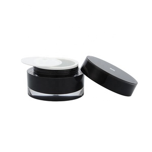 Nhà Máy Trực Tiếp Giá Màu Đen Mờ 1 Oz 2 Oz 4 Oz 6 Oz 15 Ml 30 Ml 50 Ml 60ml Vòng <span class=keywords><strong>Pp</strong></span> Acrylic Container 2 Oz Nhựa <span class=keywords><strong>Jar</strong></span> Mỹ Phẩm - Product Image 3