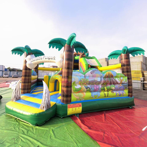Parc de jeux gonflable commercial pour enfants, château gonflable combiné, aire de jeux gonflable, parc de loisirs jurassique avec toboggan - Product Image 4