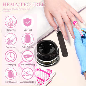 BORN PRETTY PRO Nouvelle Formule <span class=keywords><strong>Gel</strong></span> Dur Rose Nude pour Ongles, Sans Chaleur, Auto-Nivelant, Renforçateur de <span class=keywords><strong>Gel</strong></span>, Sans TPO pour Ongles - Product Image 3