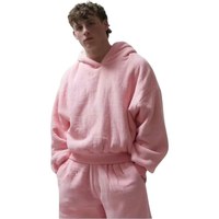 Ensemble de survêtement unisexe KY épais et oversize avec sweat à capuche et pantalon large pour l'hiver – Ensemble complet en tissu gaufré pour femme