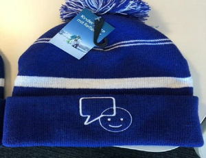 Mùa Đông Toques Tùy Chỉnh Người Đàn Ông Acrylic Dệt Kim Sọc <span class=keywords><strong>Beanie</strong></span> <span class=keywords><strong>Hat</strong></span> Với Top Bóng Thêu Logo Đan Toque Mũ Với Pom Pom - Product Image 3