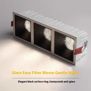 0-10V/thyristor/DALT/DMX512 dimming <b>square</b> embedded anti glare all aluminum <b>ceiling</b> <b>light</b> tube lamp indoor lighting spotlight - Product Image 2