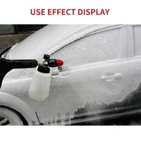 Nettoyeur de voiture portable NBT haute pression 1L blanc 1/4 déclenchement rapide lance à mousse de neige canon avec buse de pulvérisation réglable