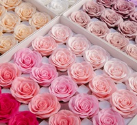 Aierflorist Factory Wholesale 8 Layers 6.5cm 25pc for One Box DIY Mother's Day Valentine's Day Rose Flower Heads Soap Flower