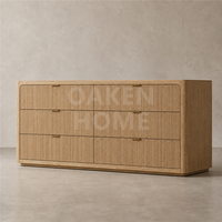 Armoire de chambre à coucher OAKEN, style moderne et luxueux, en bois de chêne, commode à 6 tiroirs, meuble de chambre à coucher, meubles pour la maison