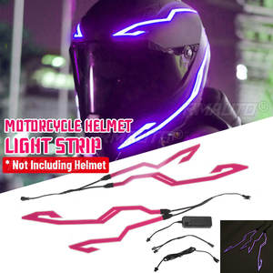 Kit de modification de lumière froide pour casque de moto, bande lumineuse clignotante, autocollant lumineux, lumières LED pour la conduite nocturne, décoration de casque de moto - Product Image 2