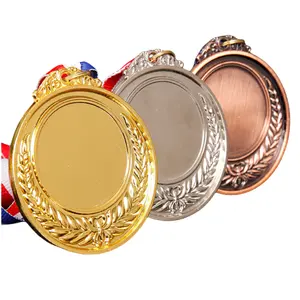 Medalhas Metal Liga De Zinco Ouro Prata Bronze Esporte Medalhas Em Branco Jogo Competição Maratona Corrida Prêmio Honra Medalhas Com Fita