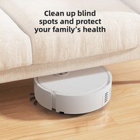 Robot Vacuum Cleaner Mini 1500Pa Daya Hisap Navigasi LDS Daya Tahan Baterai 180 Menit Robot Penyapu Isi Ulang untuk Penggunaan Rumah Tangga