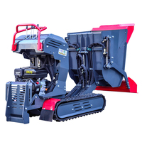 K-MAXPOWER 7HP Benne à chenilles agricole mini-dumper à essence certifiée CE, capacité de charge 500 kg