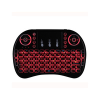 Mini Teclado Inalámbrico I8 con Retroiluminación de 3 Colores, Retroiluminación de 7 Colores, Ratón Aéreo I8, Pantalla Táctil USB, Cambio de Color para Android TV Box