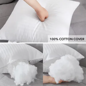 Cotton Fabric Square Pillow Inserts Down And Feather Decorative Throw Pillows Inserts 50*50cm
