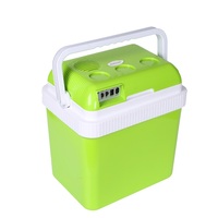 Mini-réfrigérateur portable 24L pour voiture et maison, glacière et chauffe-plat, alimentation DC 12V et prise AC