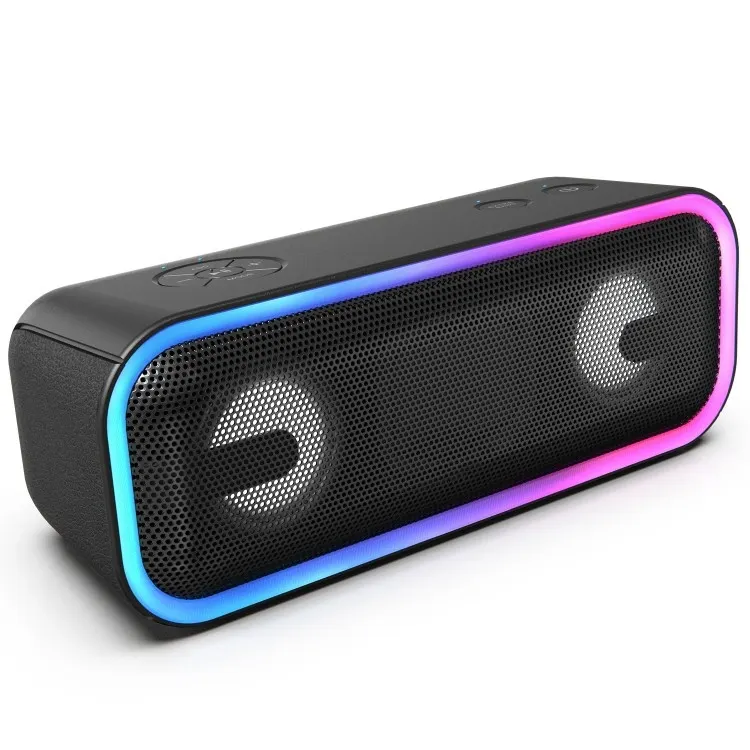 Mini Bluetooth Speaker Portable Column Wireless Speaker Sound Box RGB Light IPX6 Waterproof for TF Card MP3 Music Play Speaker.