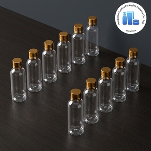 Luxuriöse Nachfüllbare 80ml PET Ätherische Öl Flasche mit Goldenem Schraubverschluss für Kosmetikverpackungen - Product Image 3